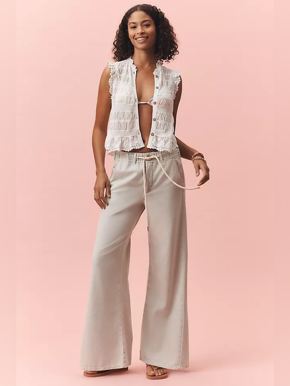 Adi Mid Rise Flare-Pull on in Misty Blue